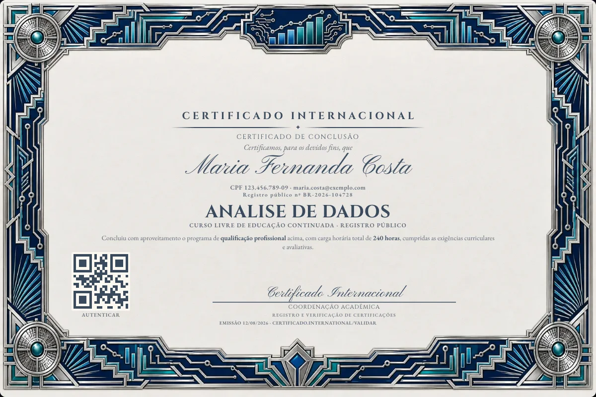 Capa do curso Analise de Dados