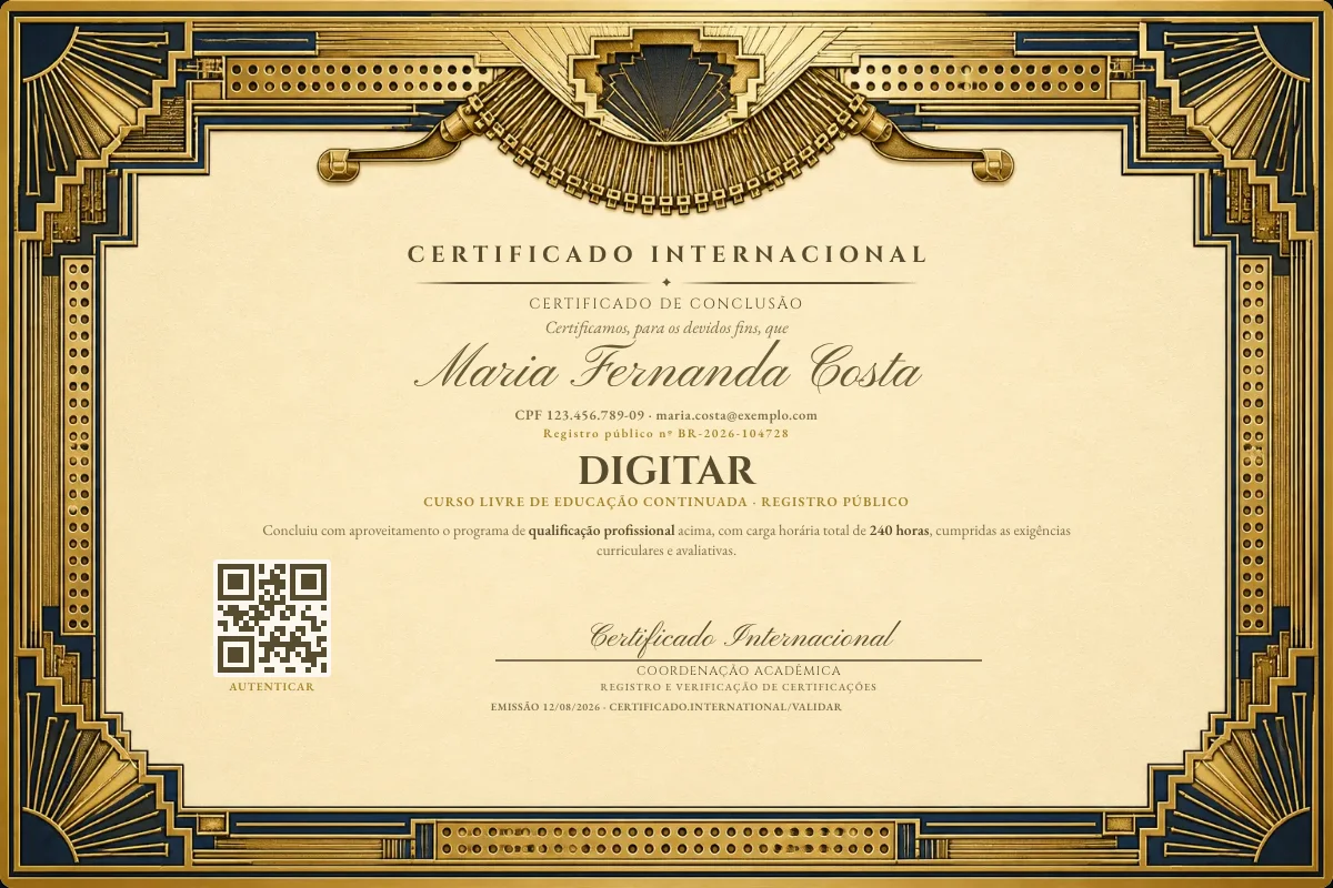 Capa do curso Digitar