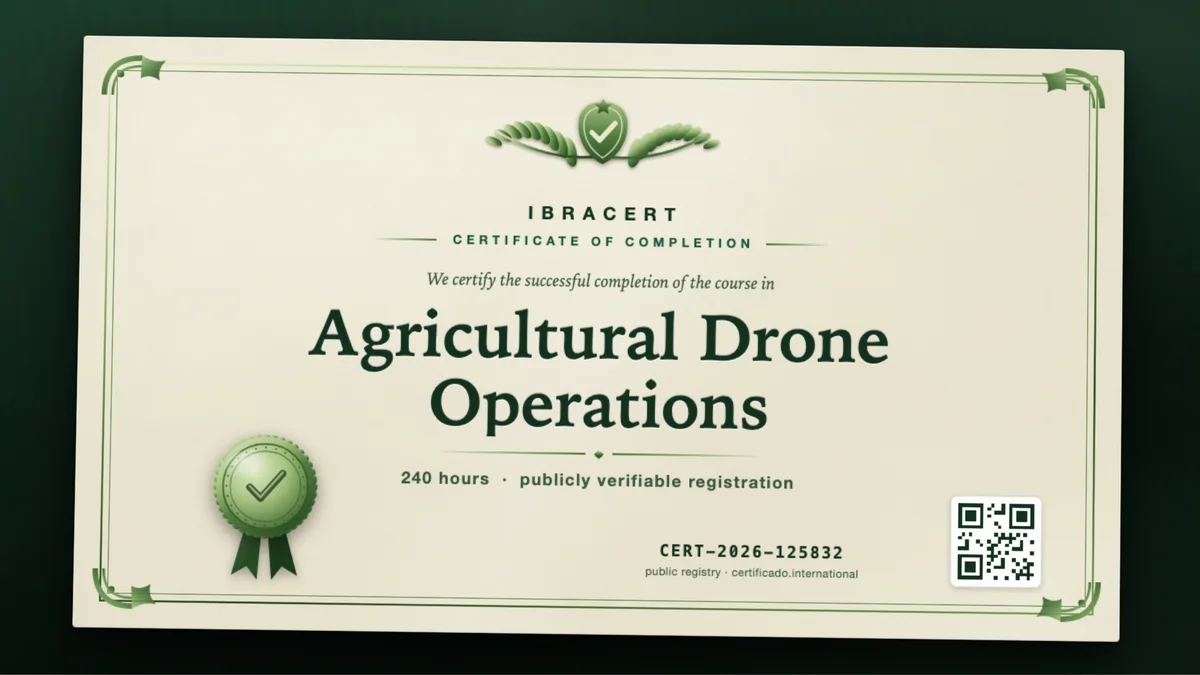 Cover of the Agricultural Drone Operations course