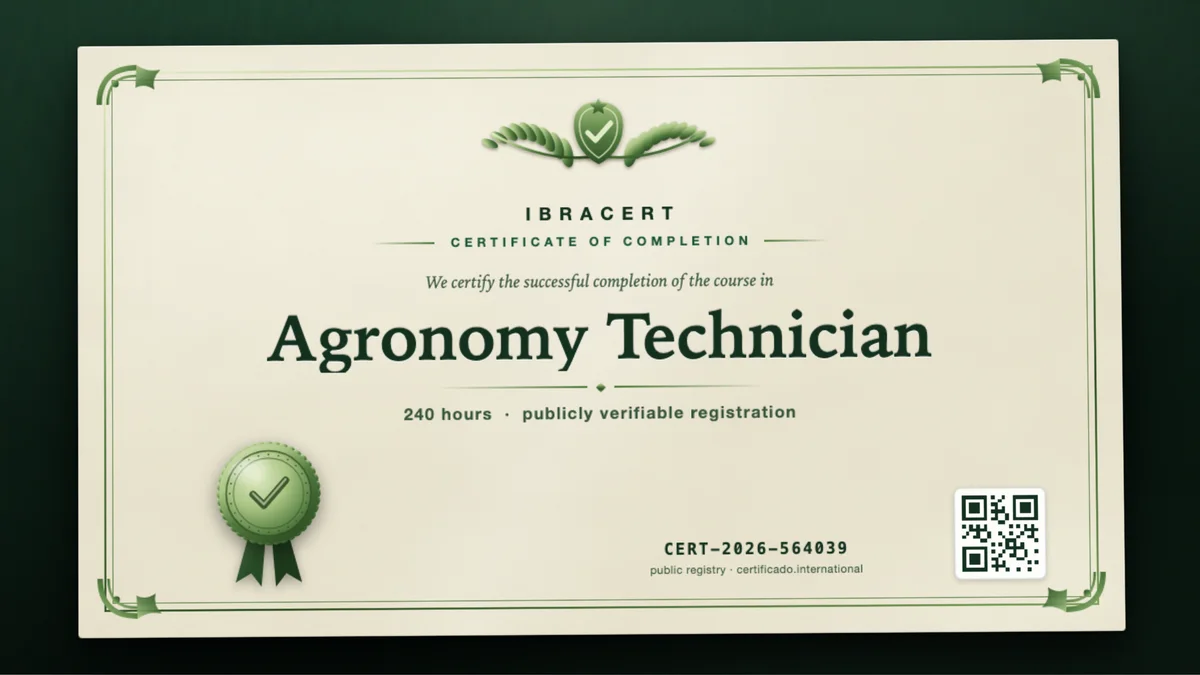 Cover of the Agronomy Technician course