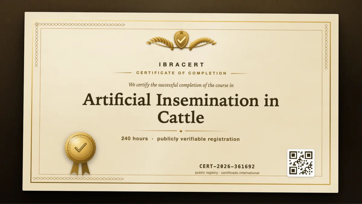 Cover of the Artificial Insemination in Cattle course