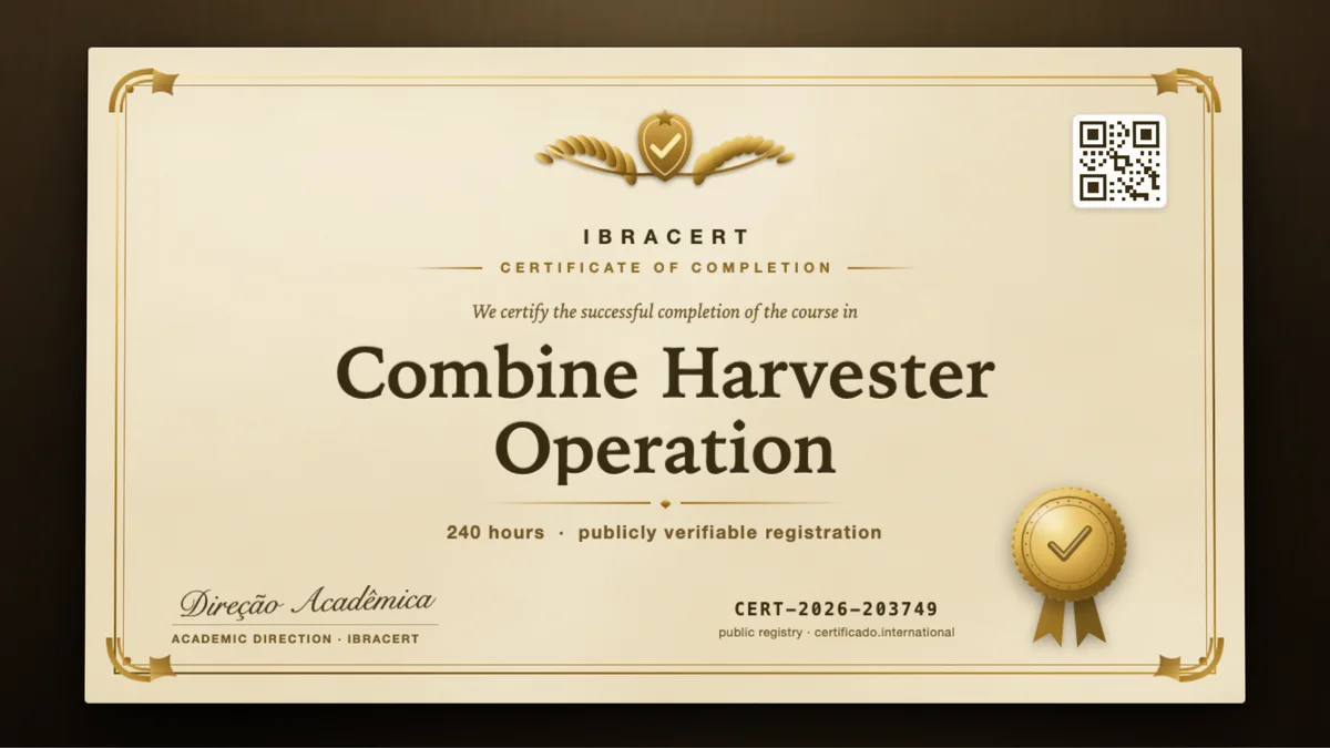 Cover of the Combine Harvester Operation course