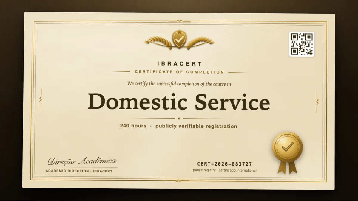 Cover of the Domestic Service course