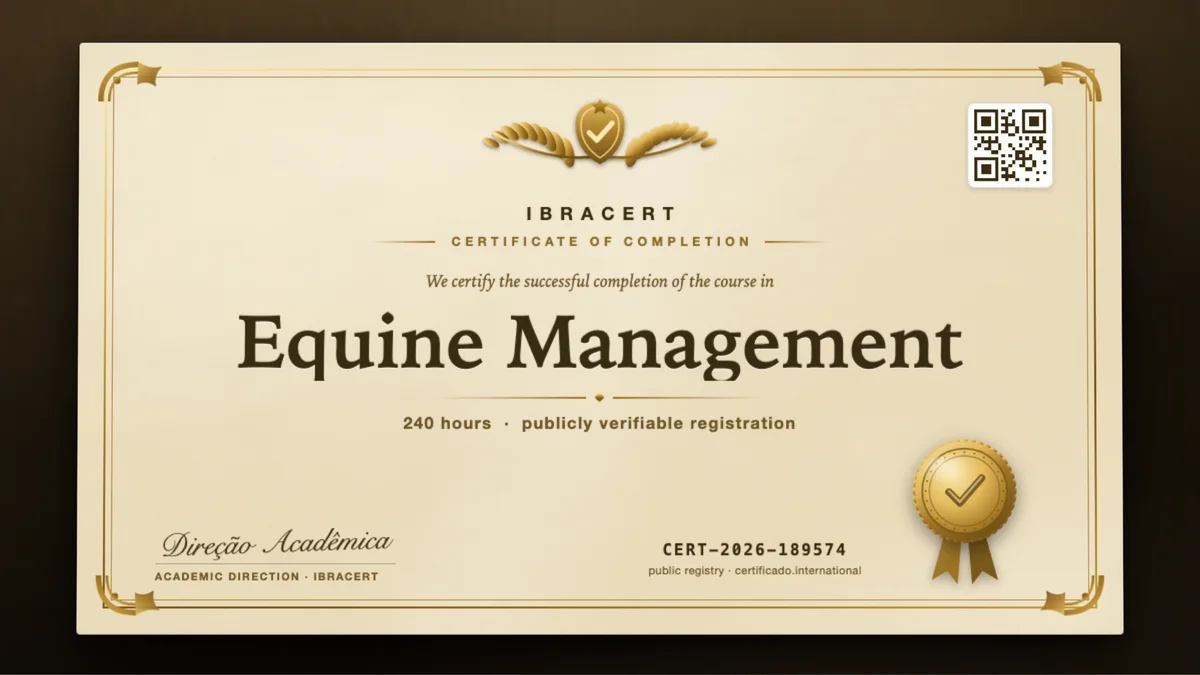 Cover of the Equine Management course