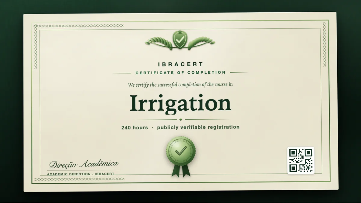Cover of the Irrigation course