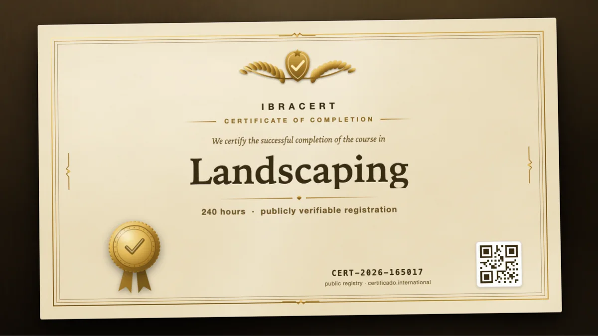 Cover of the Landscaping course