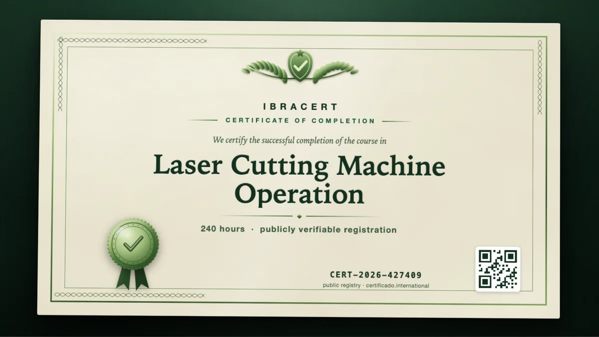 Cover of the Laser Cutting Machine Operation course