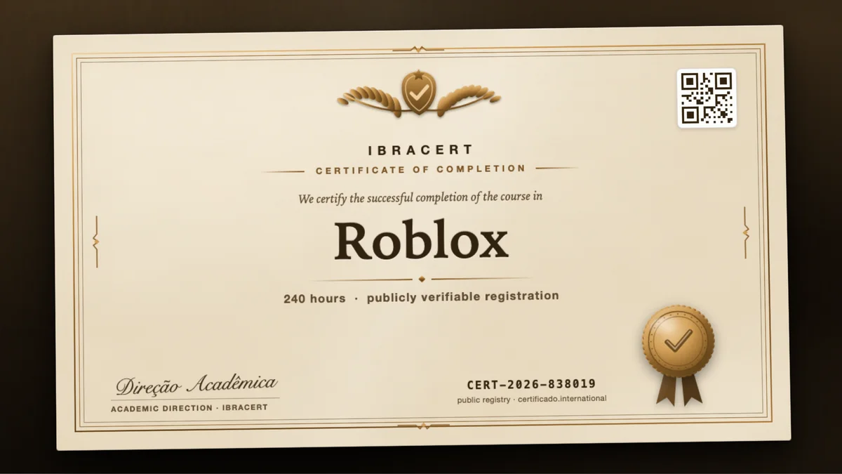Cover of the Roblox course