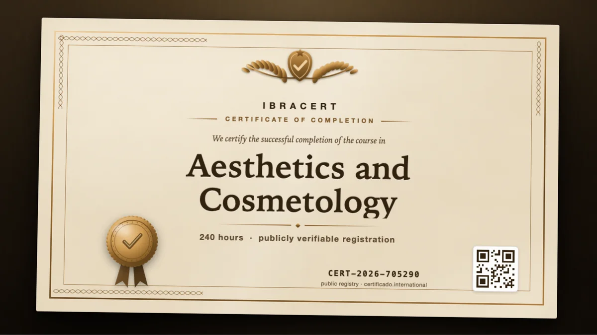 Cover of the Aesthetics and Cosmetology course