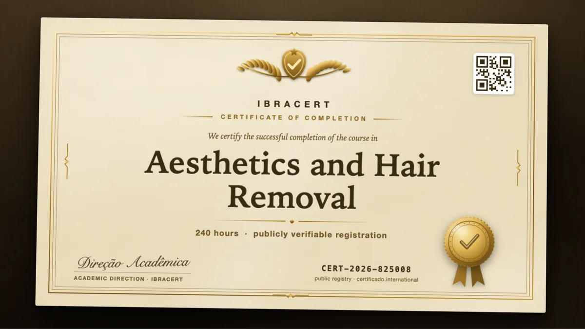 Cover of the Aesthetics and Hair Removal course