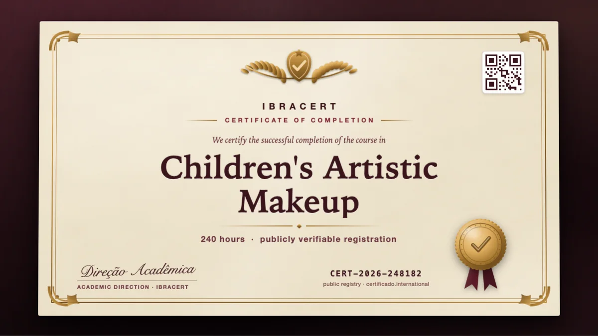 Cover of the Children's Artistic Makeup course