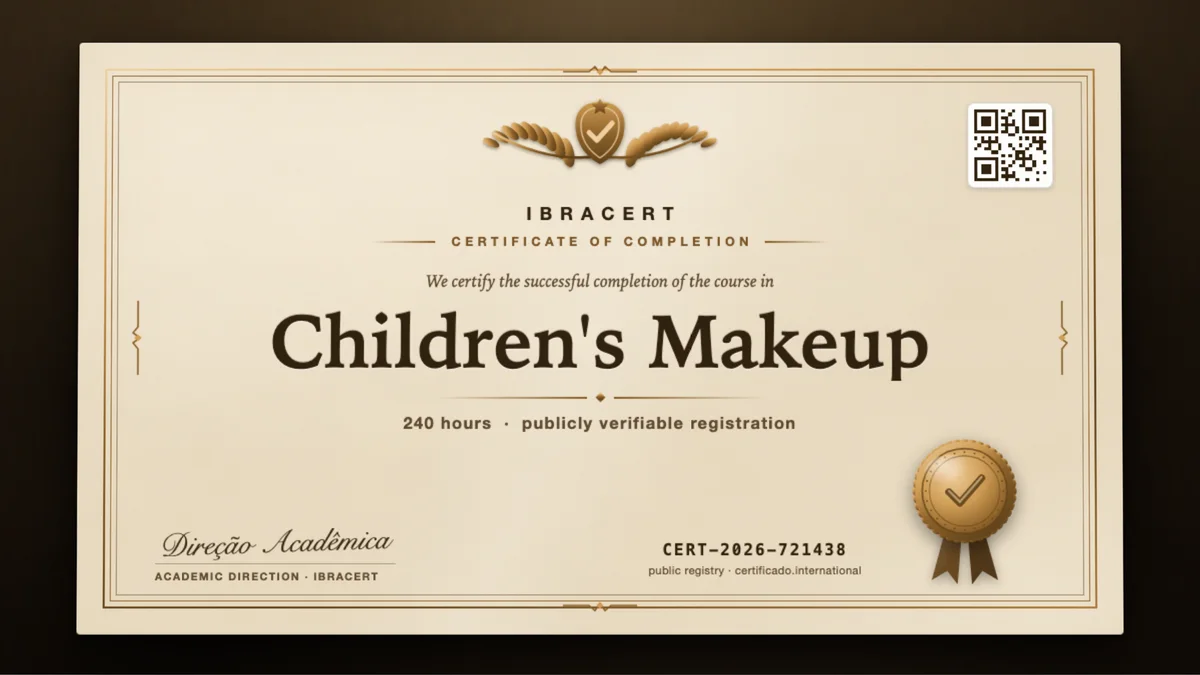Cover of the Children's Makeup course