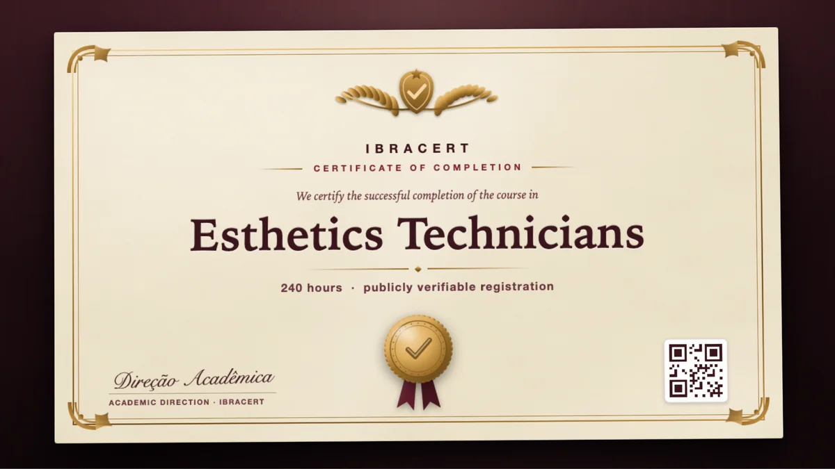 Cover of the Esthetics Technicians course