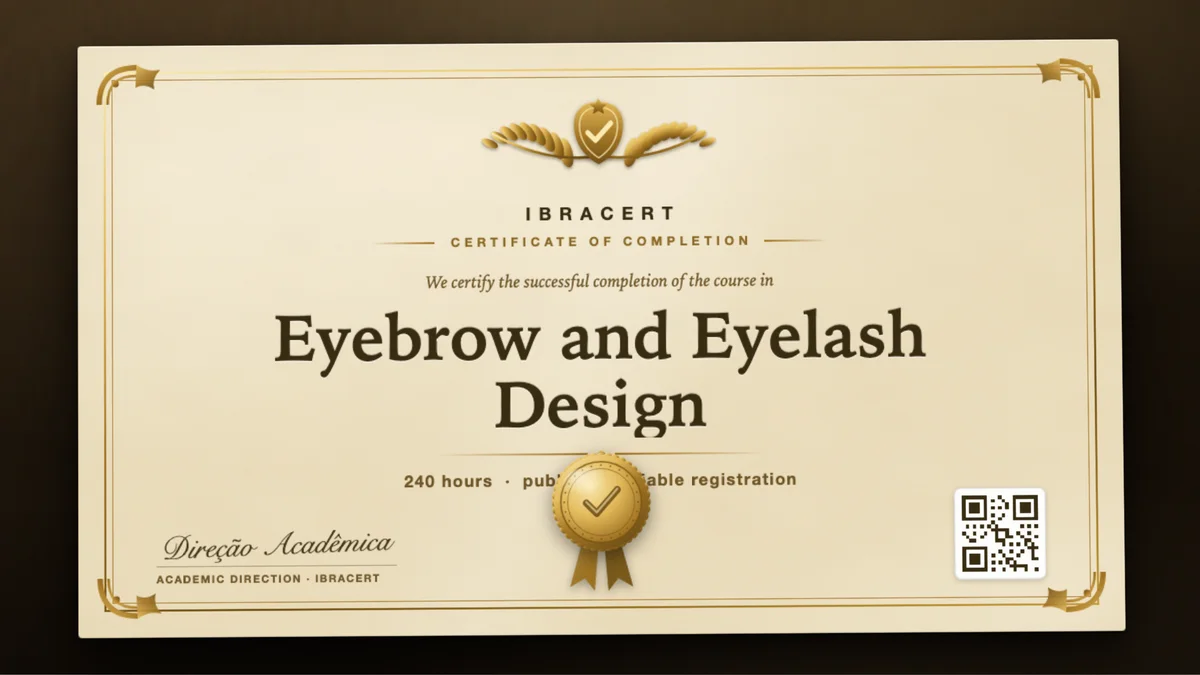 Cover of the Eyebrow and Eyelash Design course