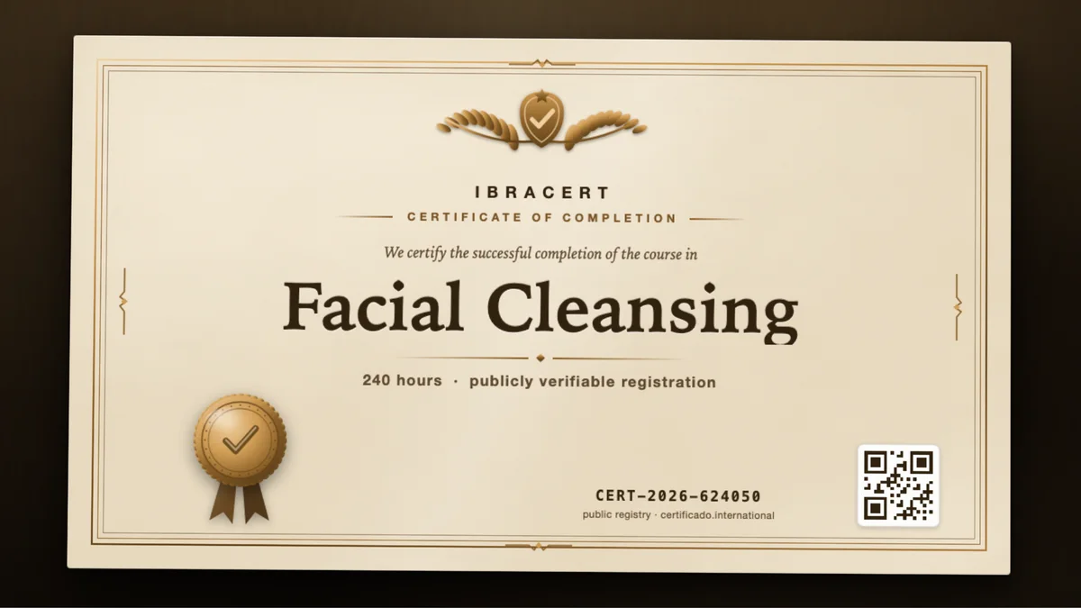 Cover of the Facial Cleansing course