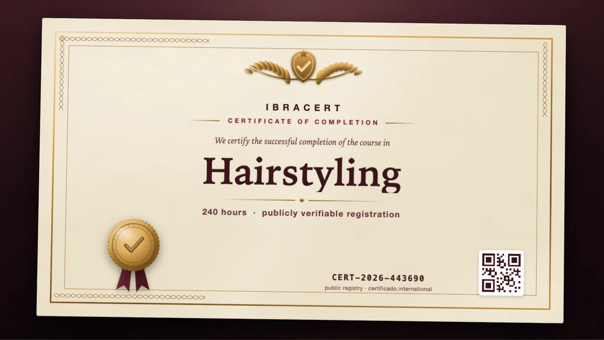 Cover of the Hairstyling course