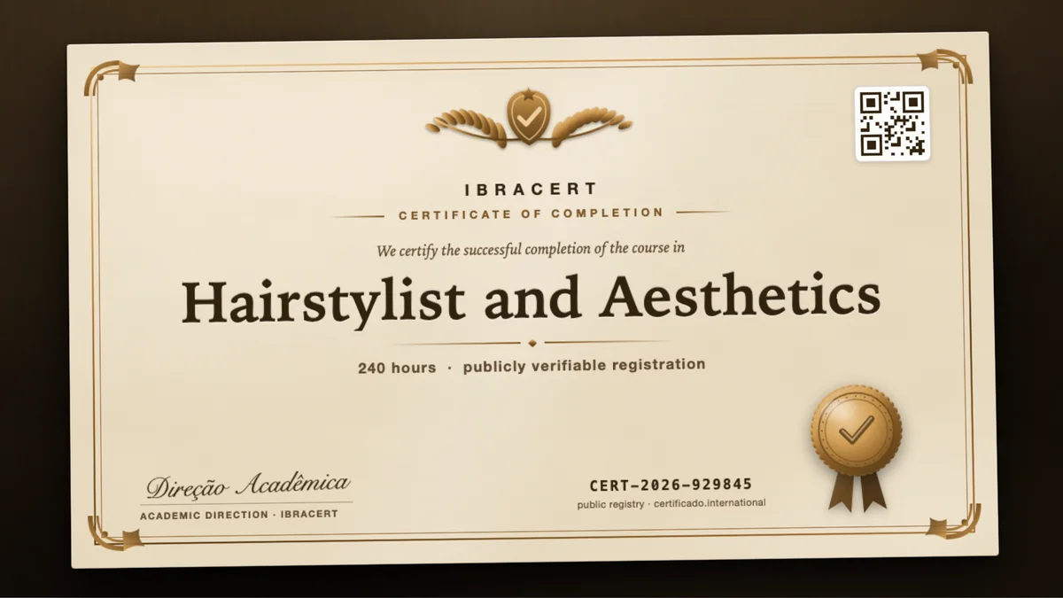 Cover of the Hairstylist and Aesthetics course