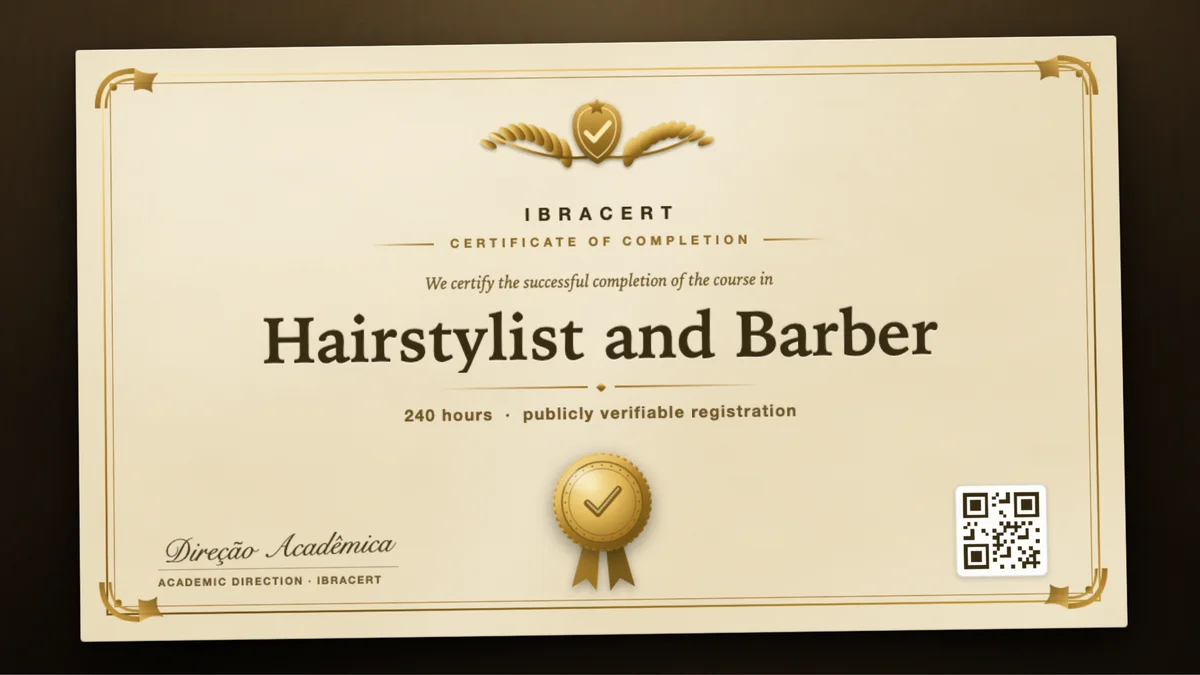 Cover of the Hairstylist and Barber course