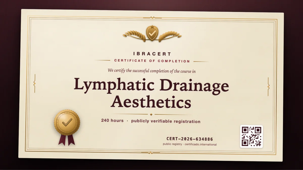 Cover of the Lymphatic Drainage Aesthetics course
