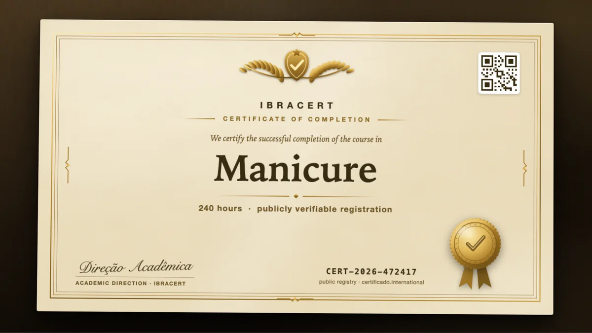 Cover of the Manicure course