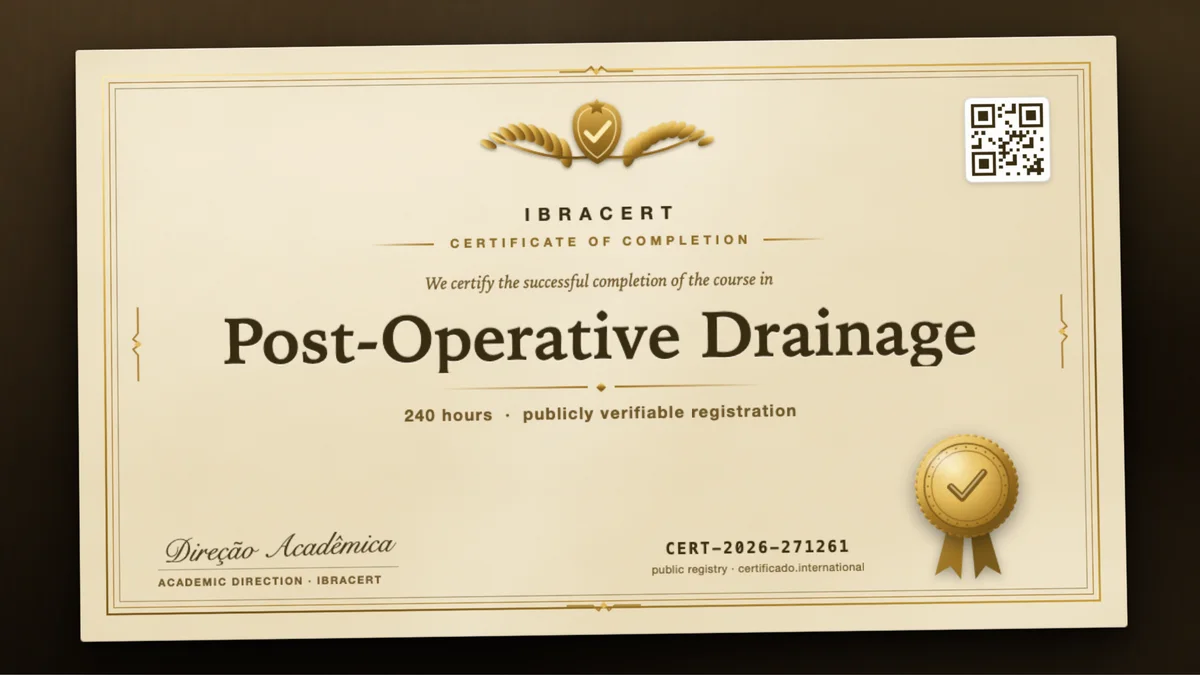 Cover of the Post-Operative Drainage course