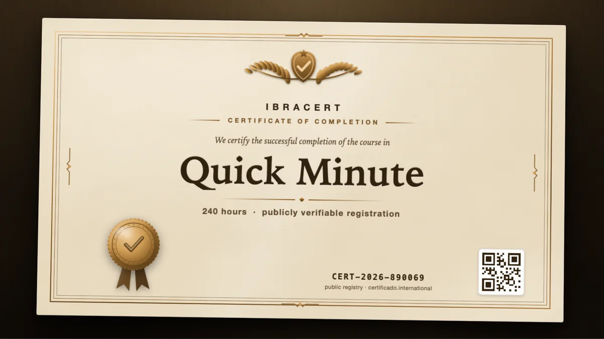 Cover of the Quick Minute course