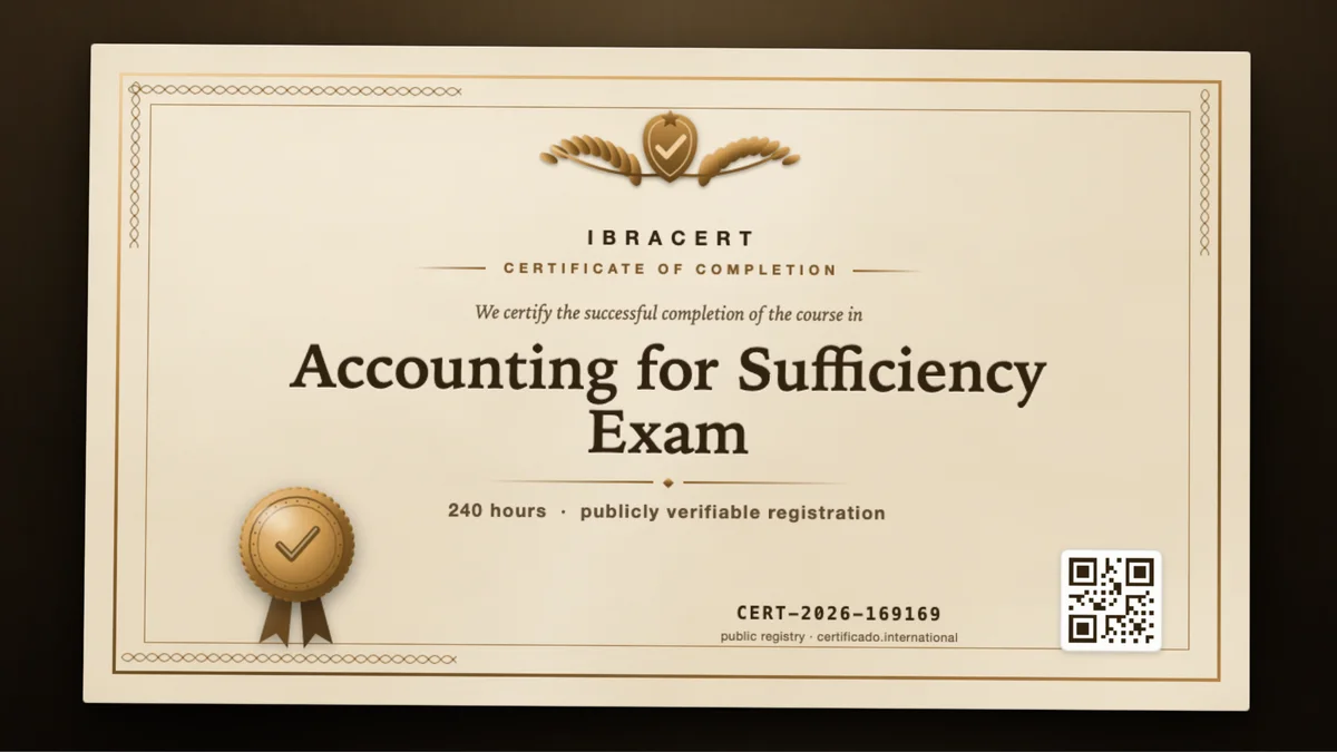 Cover of the Accounting for Sufficiency Exam course