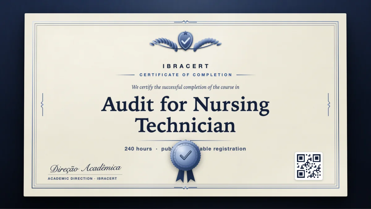 Cover of the Audit for Nursing Technician course
