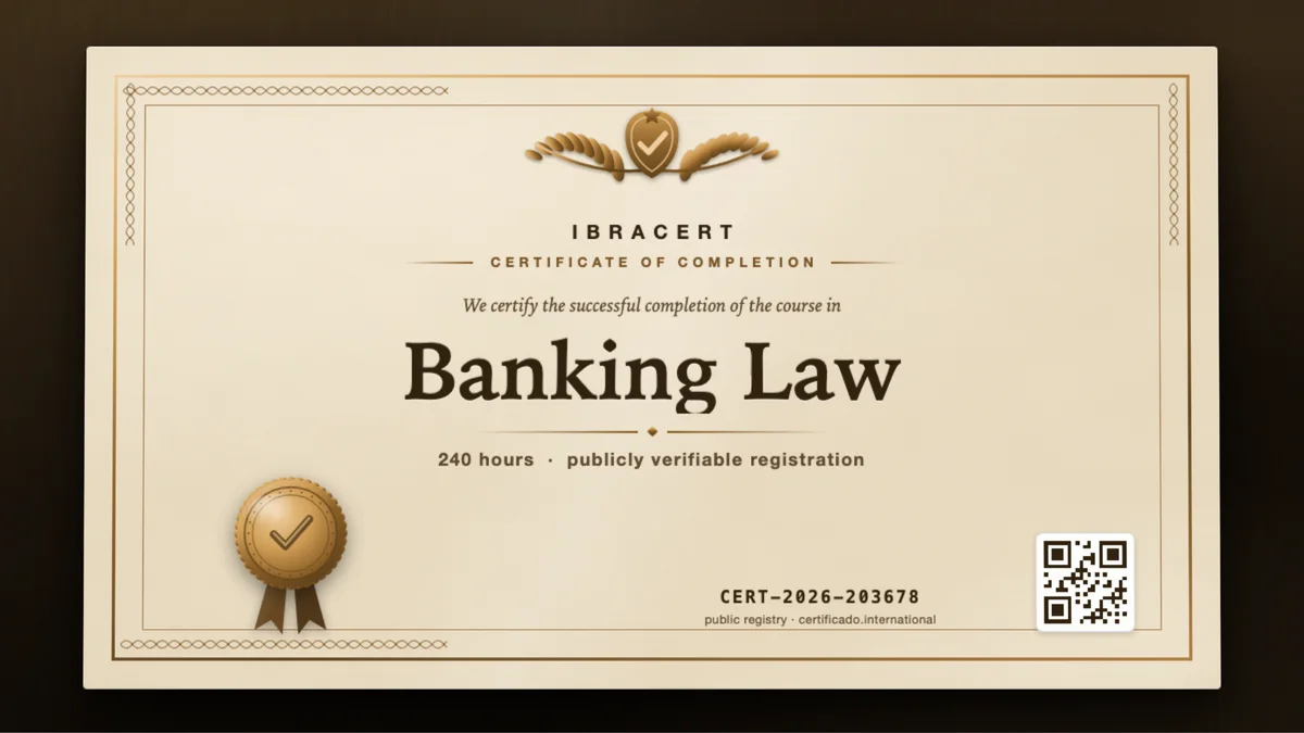 Cover of the Banking Law course