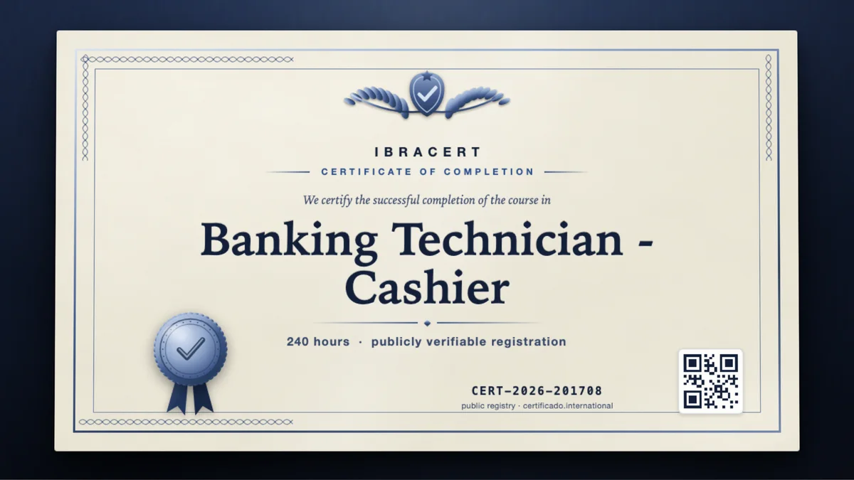 Cover of the Banking Technician - Cashier course