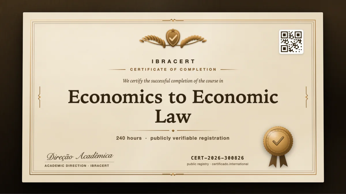 Cover of the Economics to Economic Law course