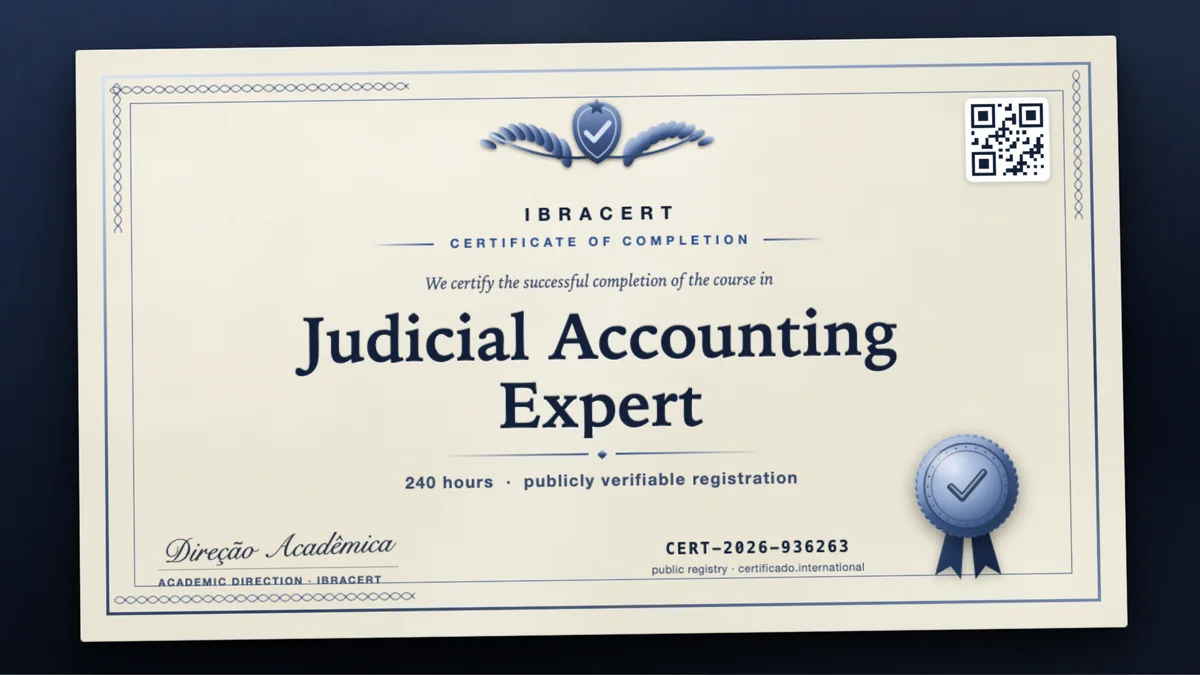Cover of the Judicial Accounting Expert course