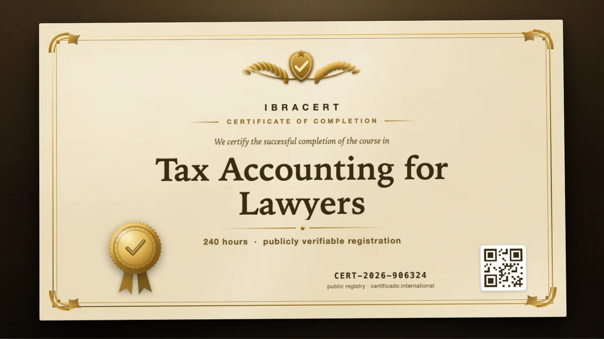 Cover of the Tax Accounting for Lawyers course