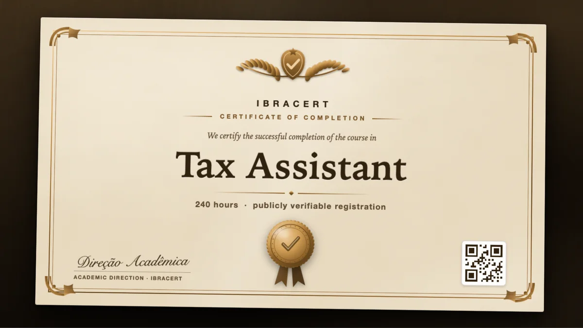 Cover of the Tax Assistant course