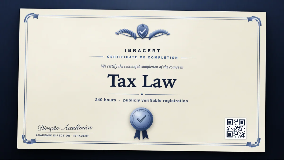 Cover of the Tax Law course