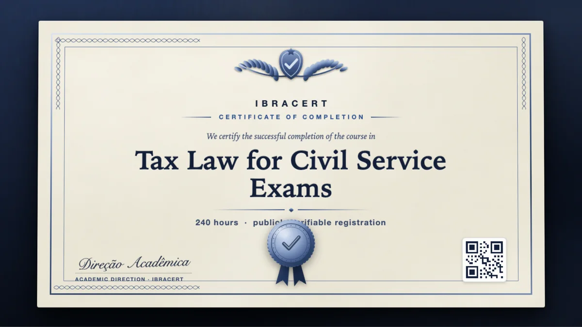 Cover of the Tax Law for Civil Service Exams course
