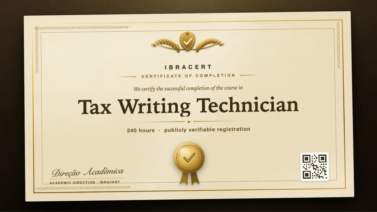 Cover of the Tax Writing Technician course