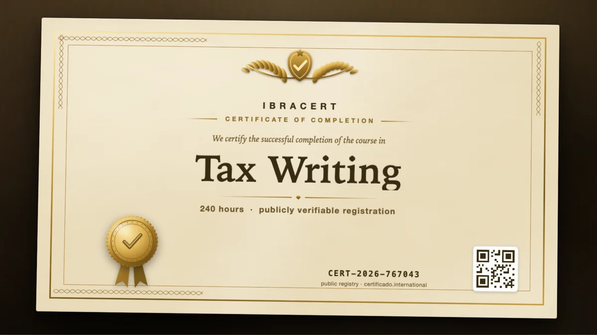 Cover of the Tax Writing course