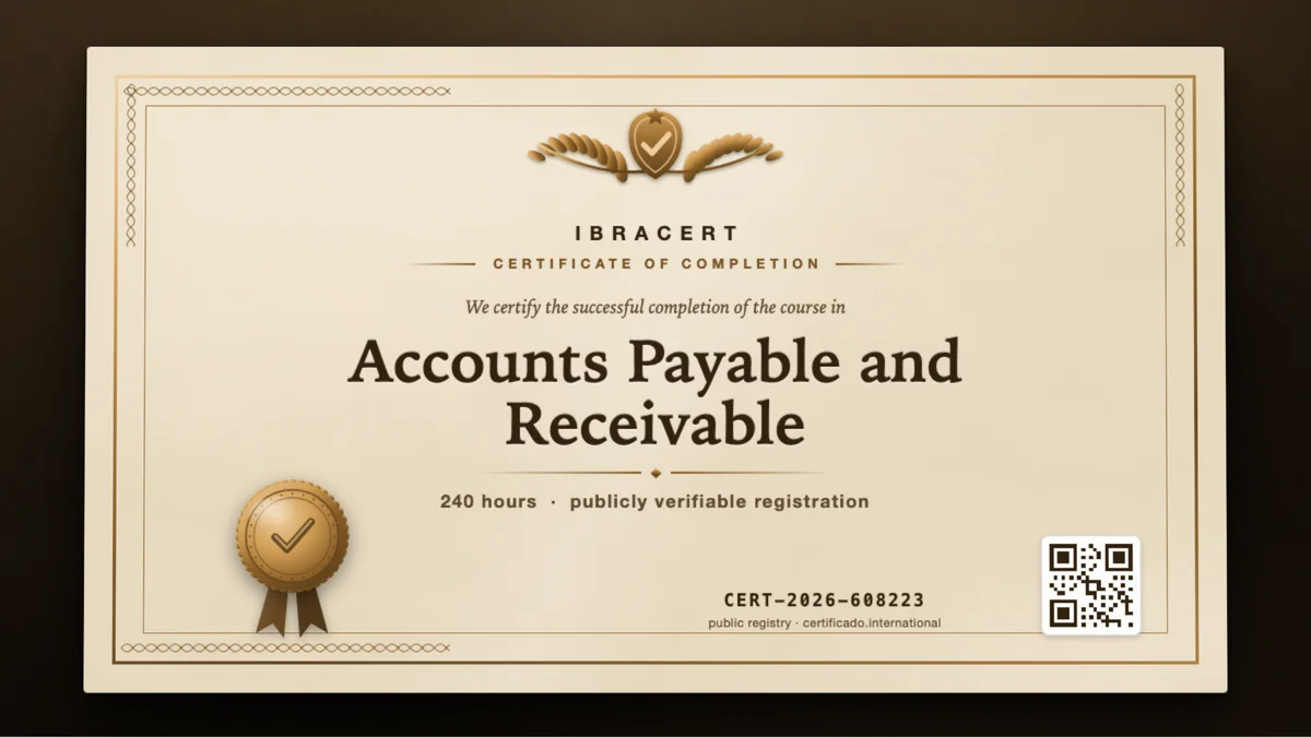 Cover of the Accounts Payable and Receivable course