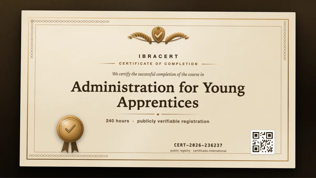 Cover of the Administration for Young Apprentices course