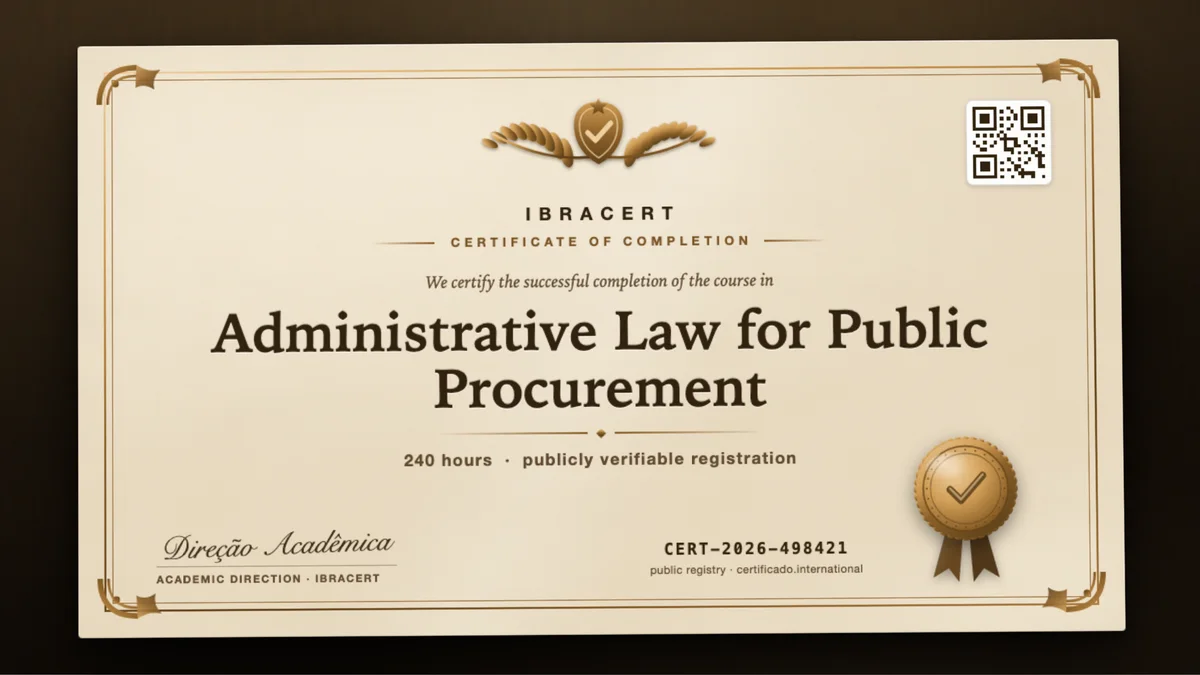 Cover of the Administrative Law for Public Procurement course