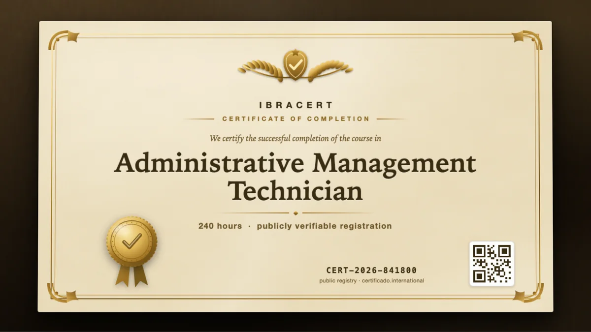 Cover of the Administrative Management Technician course
