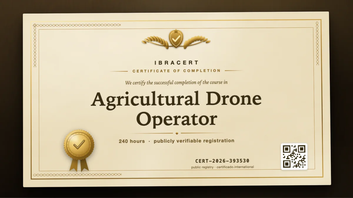 Cover of the Agricultural Drone Operator course