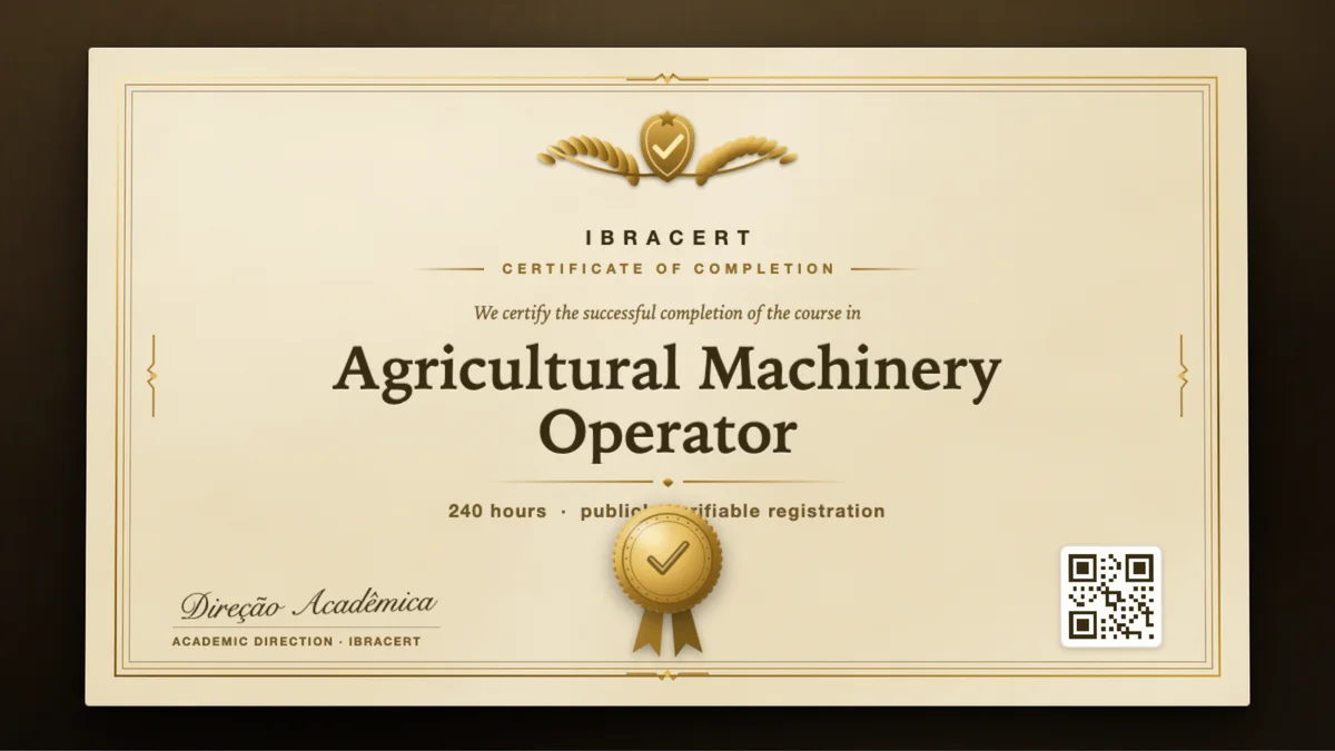 Cover of the Agricultural Machinery Operator course