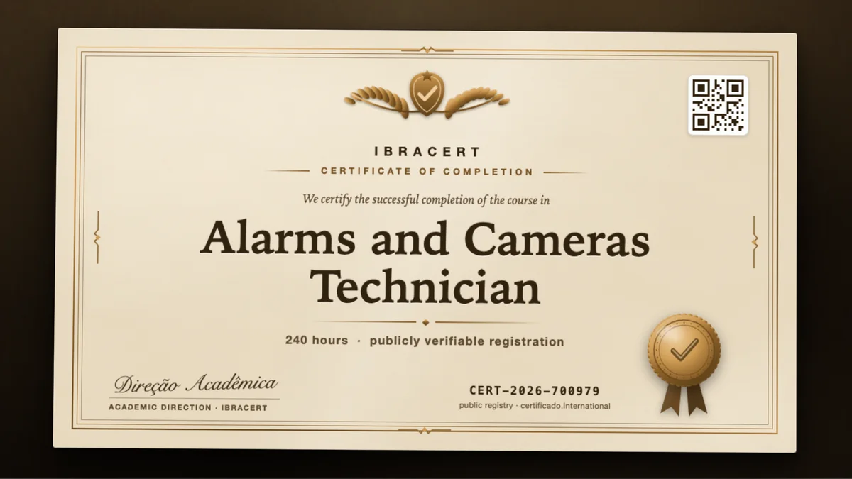 Cover of the Alarms and Cameras Technician course