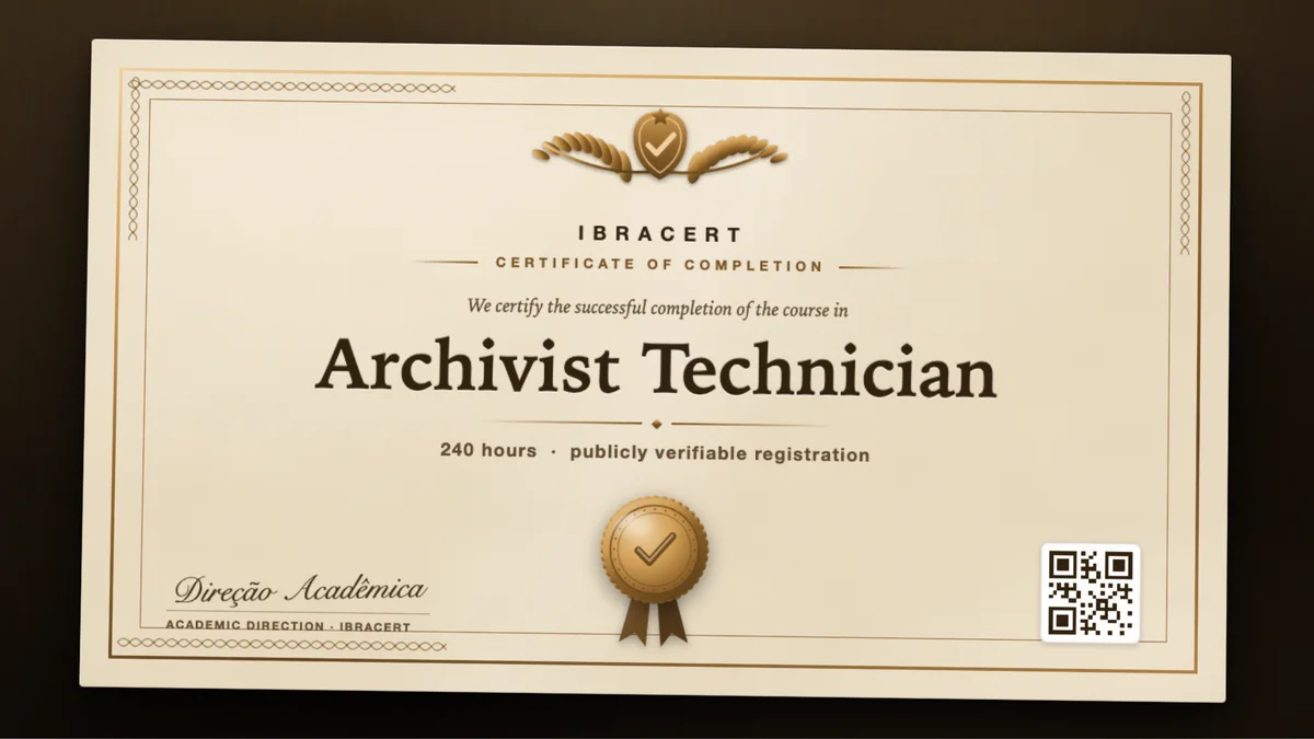 Cover of the Archivist Technician course