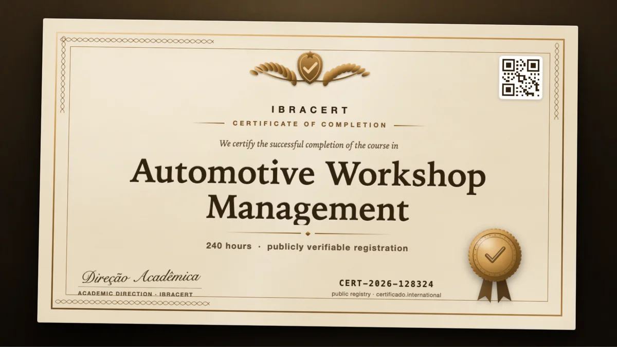 Cover of the Automotive Workshop Management course