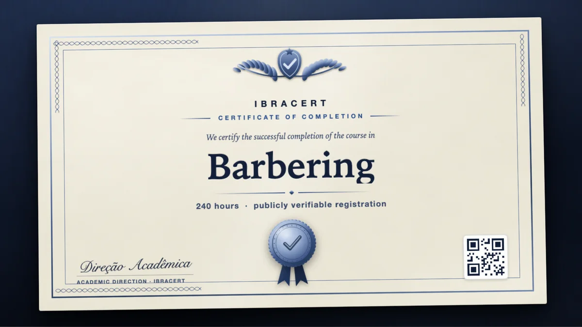 Cover of the Barbering course