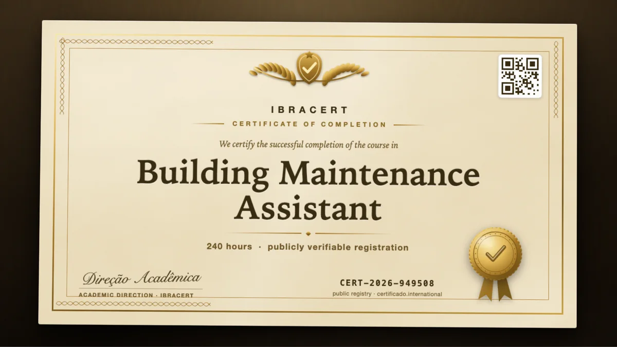 Cover of the Building Maintenance Assistant course