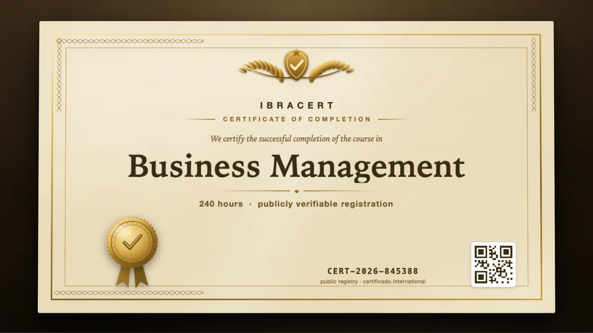 Cover of the Business Management course
